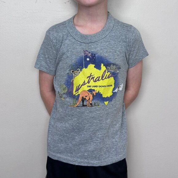 Vintage 1980s Memphis In May Salutes Australia T-Shirt, Hanes Youth Size 5/6